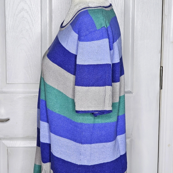 Gudrun Sjoden Striped Blue And Green Women's Dress - Picture 6 of 14